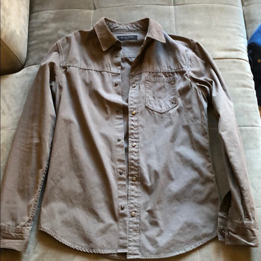 All Saints slim fit Button Down shirt